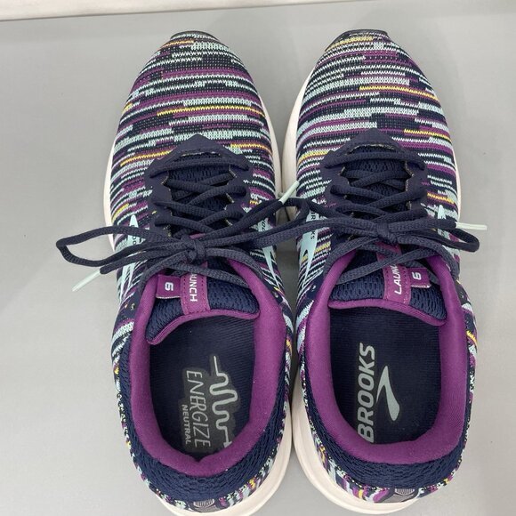 Brooks Launch 6 Sneakers Shoes Athletic Running Training Blue Colorful Womens 8 - Picture 10 of 15
